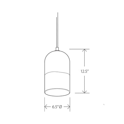Pharos LED Pendant Light - line drawing.