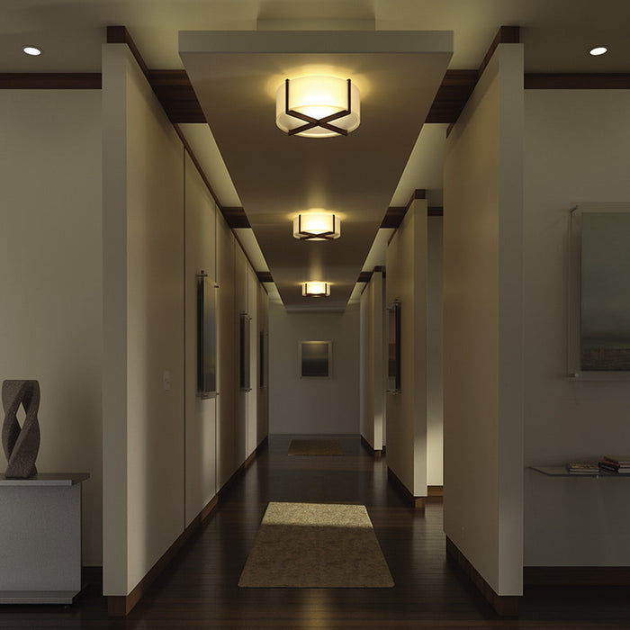 Plura 24 LED Flush Mount Ceiling Light in lobby.