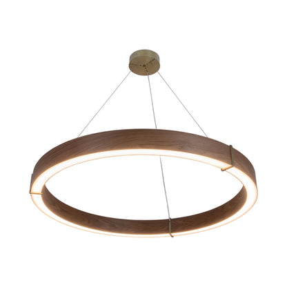 Redeo Pendant Light in Walnut/Distressed Brass (48-Inch/2700K).