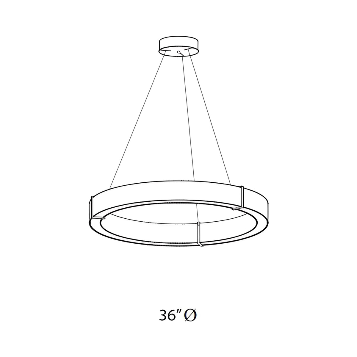 Redeo Pendant Light - line drawing.