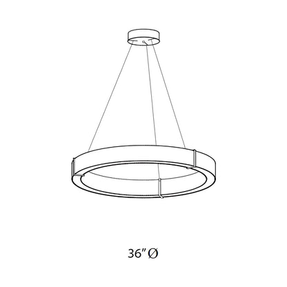 Redeo Pendant Light - line drawing.