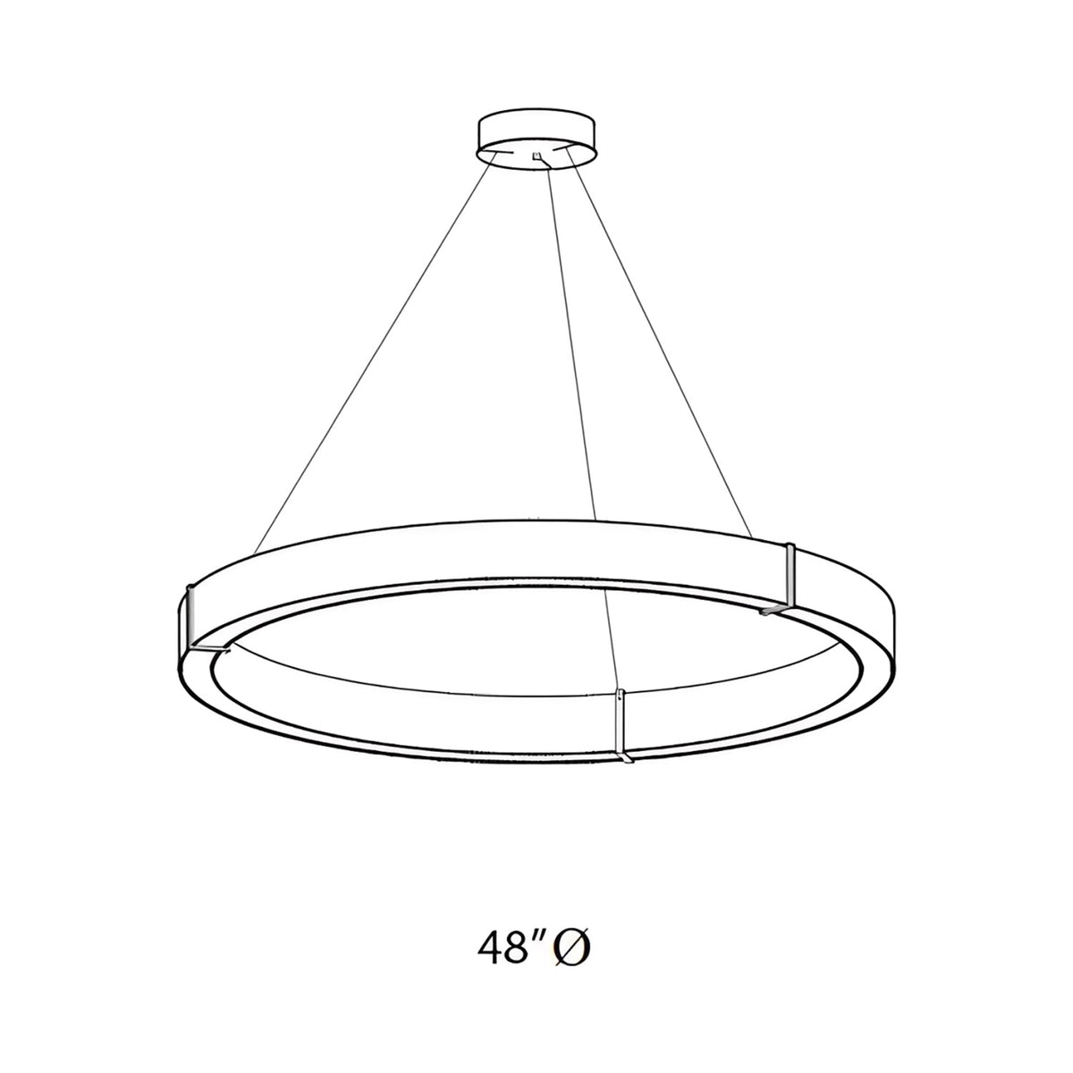 Redeo Pendant Light - line drawing.