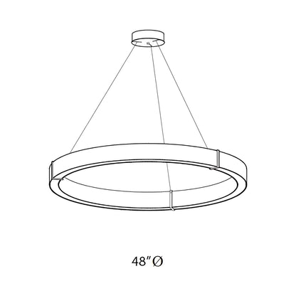 Redeo Pendant Light - line drawing.