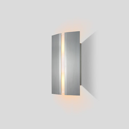 Rima Outdoor LED Wall Light in Marine Grade Brushed Stainless Steel.