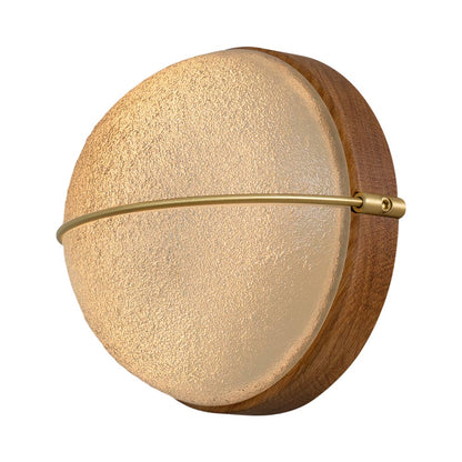 Sona Wall Light in White Oak/Satin Brushed Brass (2700K).