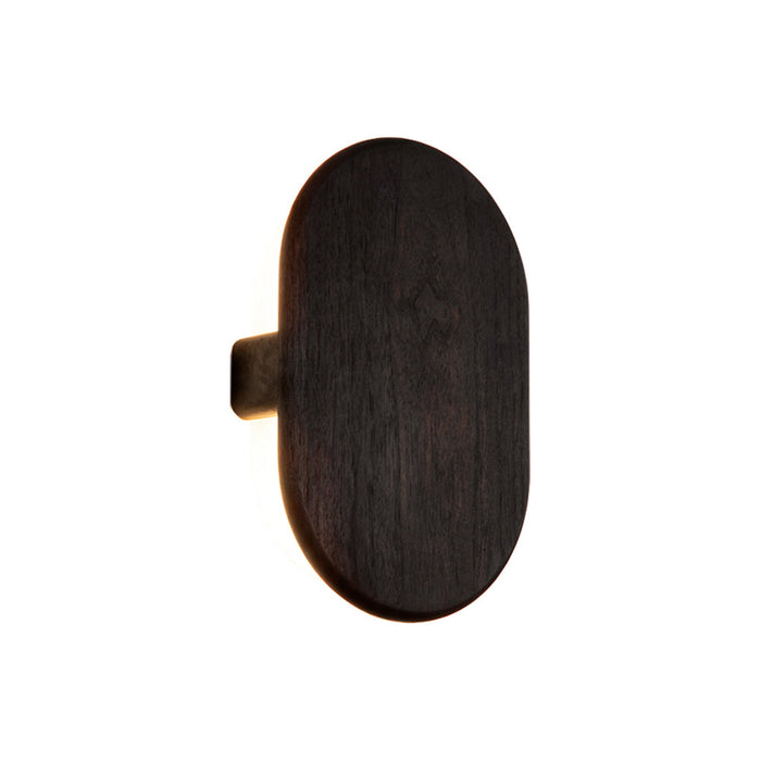 Tempus LED Wall Light in Dark Stained Walnut.