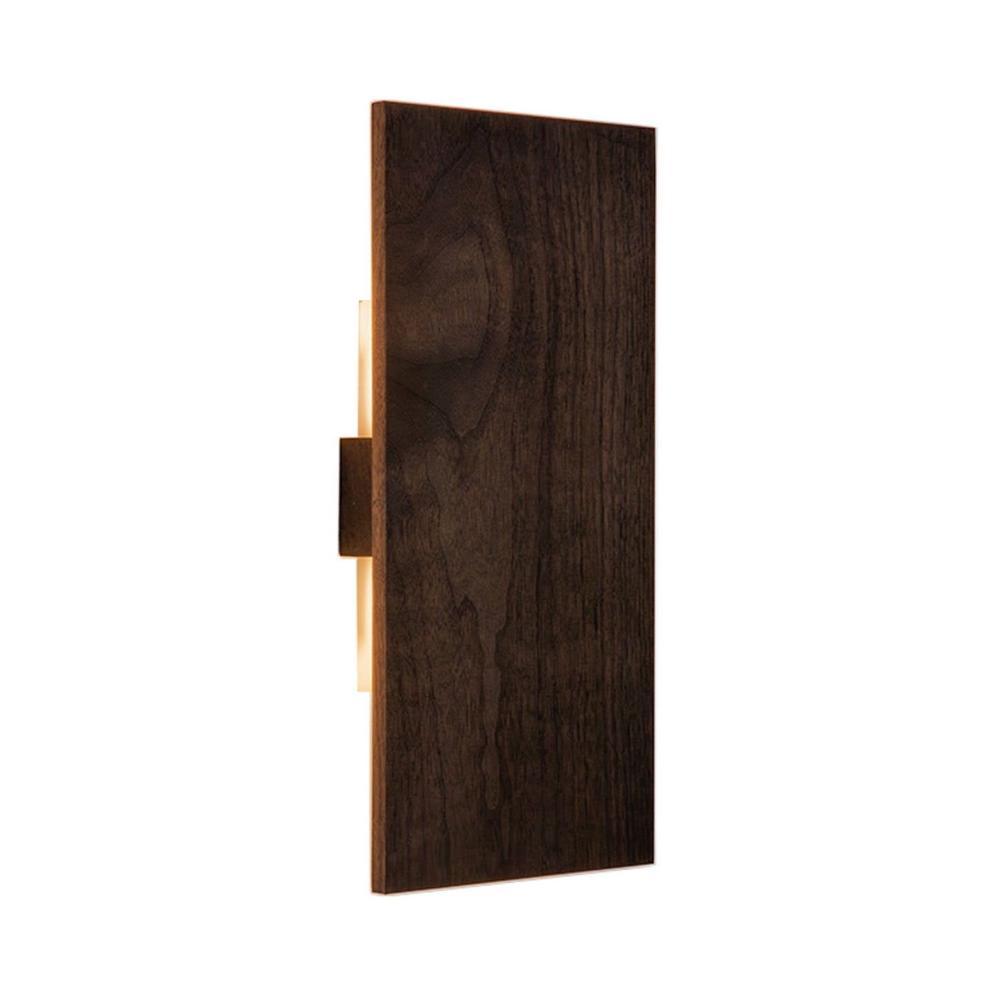 Tersus L LED Wall Light (Dark Stained Walnut/Brushed Rose Gold).
