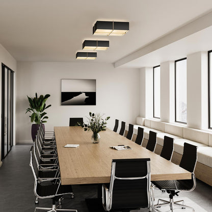 Veram LED Flush Mount Ceiling Light in office.