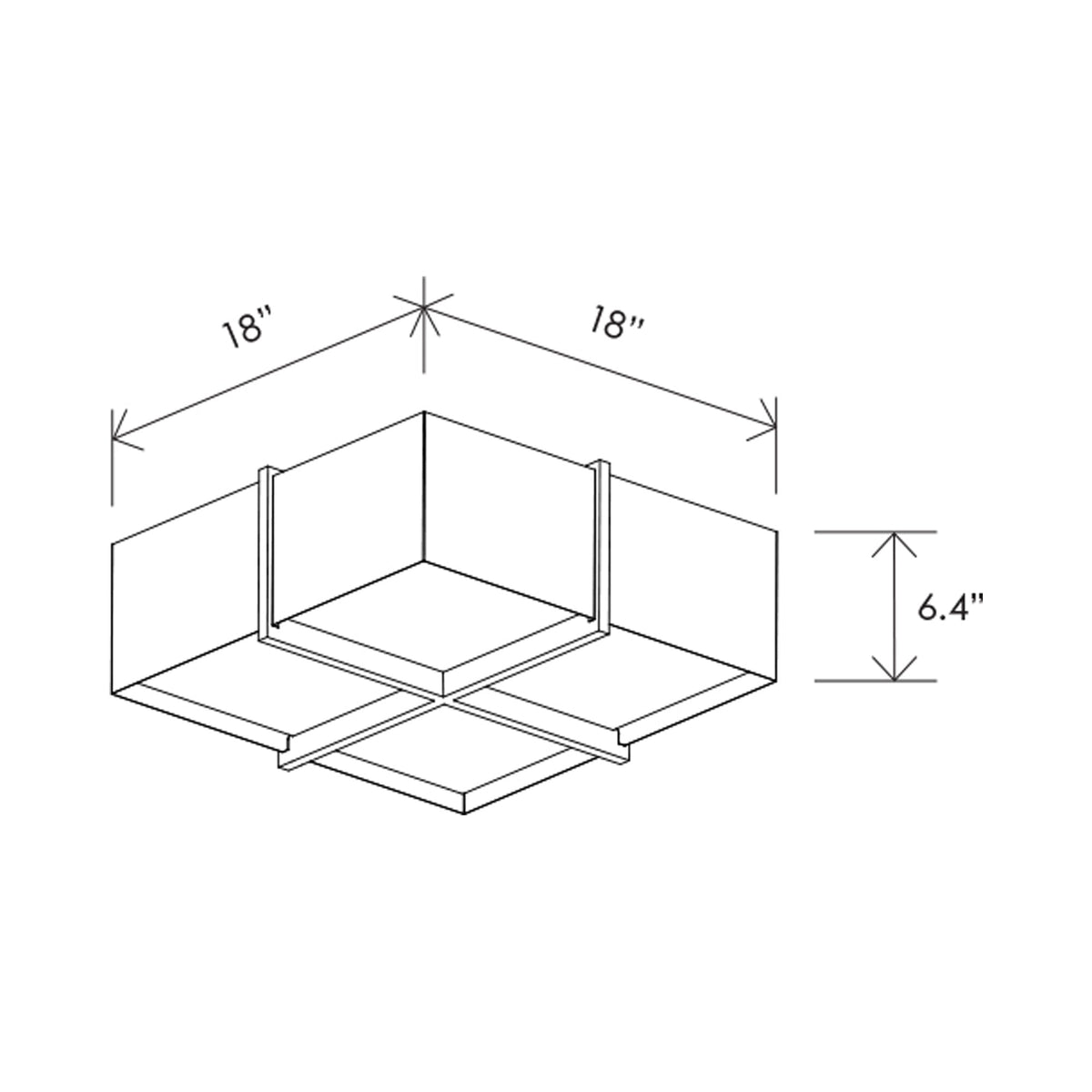 Veram LED Flush Mount Ceiling Light - line drawing.