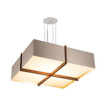 Veram LED Pendant Light in Brushed Rose Gold/Walnut (24-Inch/2700K).