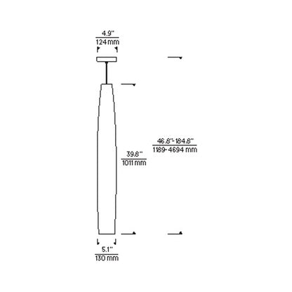 Coda LED Pendant Light - line drawing.