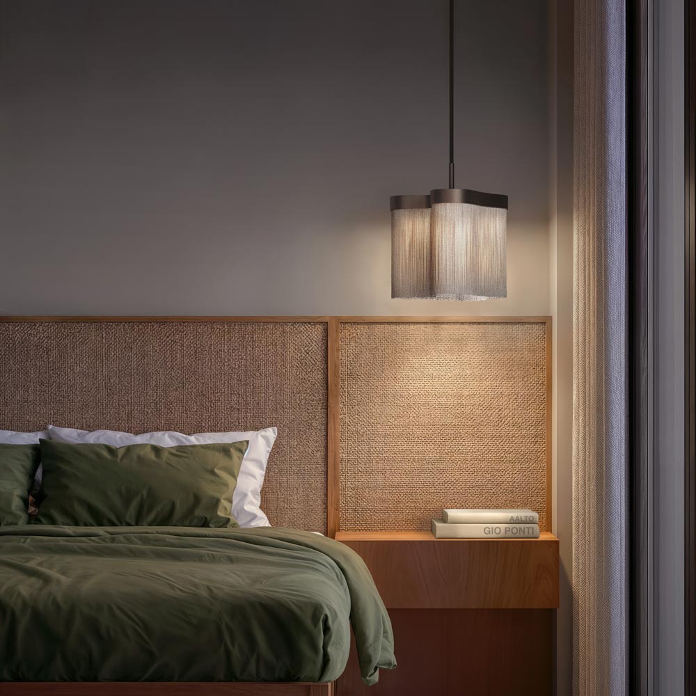 Arcipelago LED Pendant Light in bedroom.