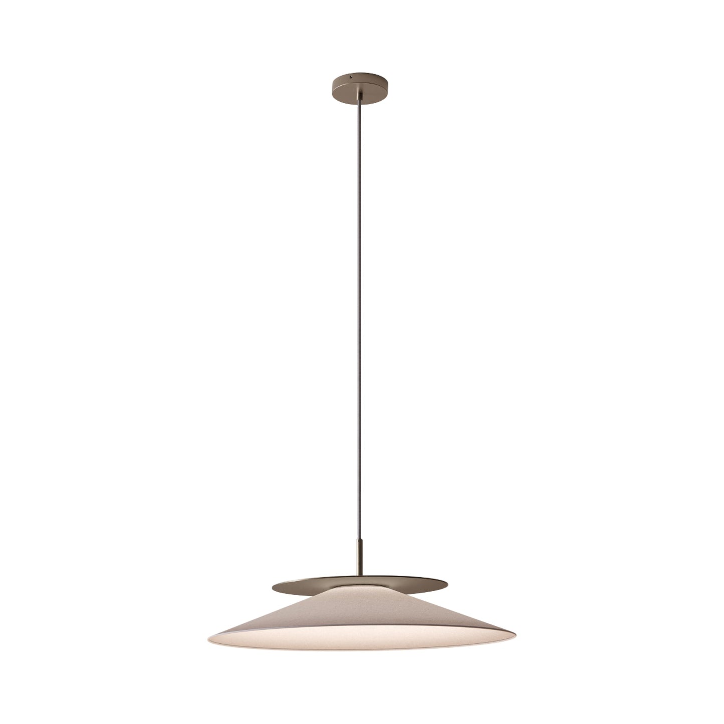 Asia LED Pendant Light in Brushed Bronze Nickel (Large).