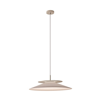 Asia LED Pendant Light in Satin Gold Nickel (Large).