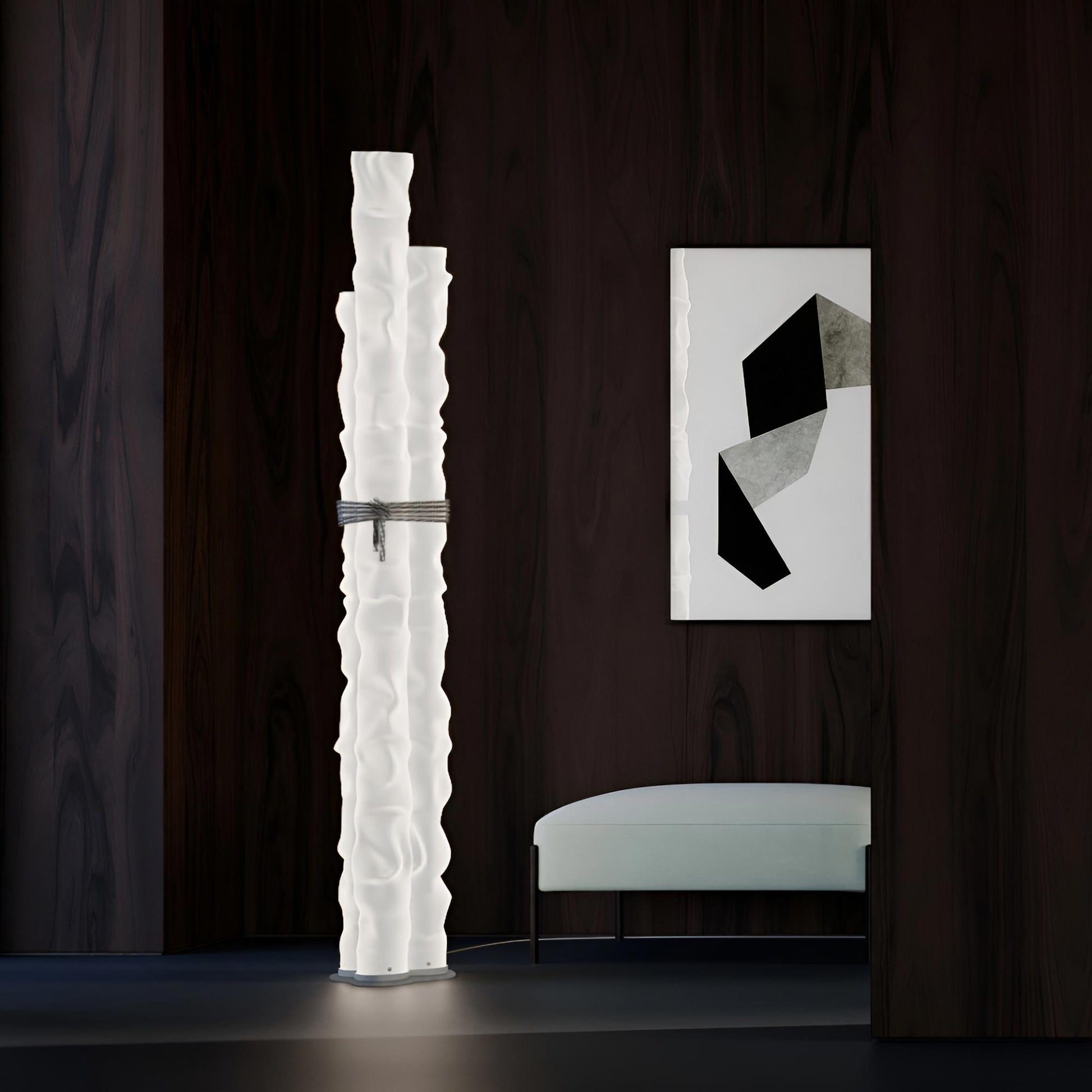 Baggy LED Trio Floor Lamp in Detail.