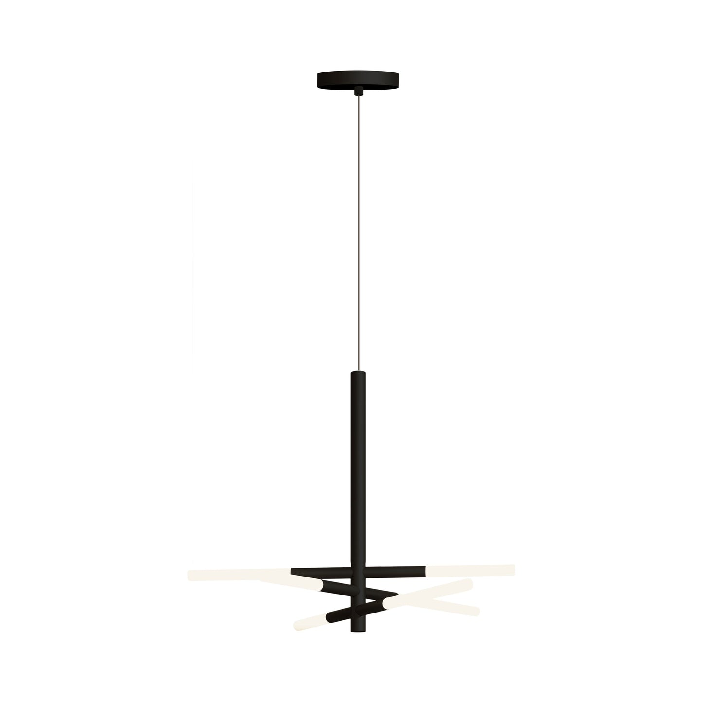 Bianca LED Pendant Light in Matt Black (6-Light).