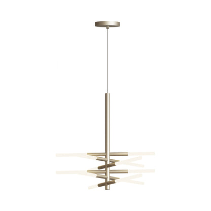 Bianca LED Pendant Light in Brass (12-Light).