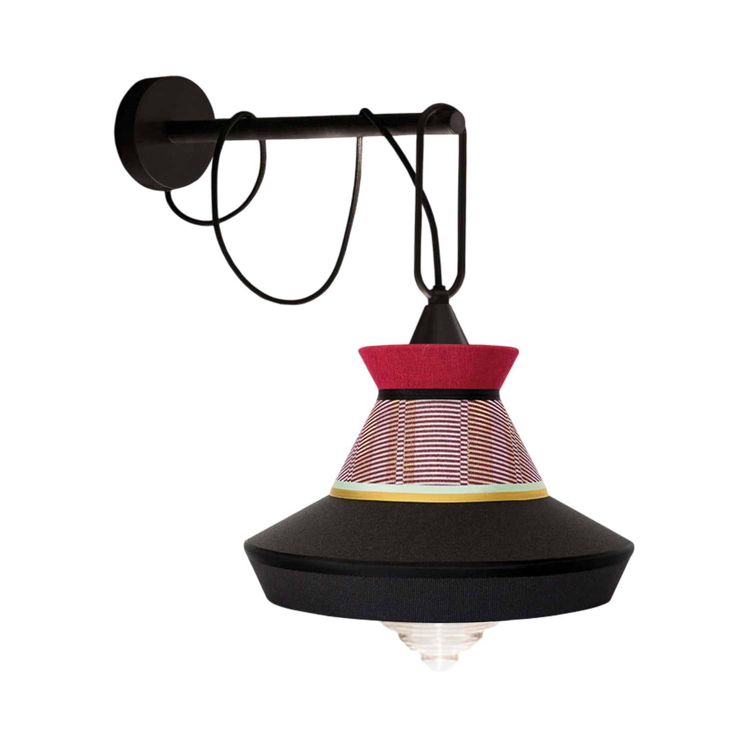 Calypso Guadaloupe Wall Light in Guadaloupe Black.