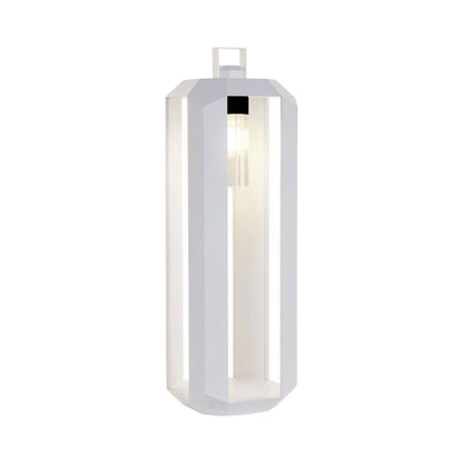 Cube Outdoor LED Rechargeable Floor Lamp in Matt White (Large).
