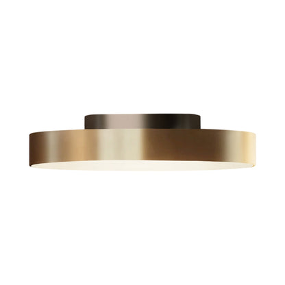 Discus LED Flush Mount Ceiling Light in Dark Brown/Gold (Large).