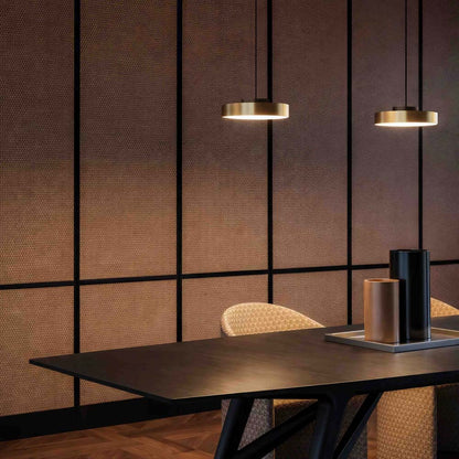 Discus LED Pendant Light in dining room.