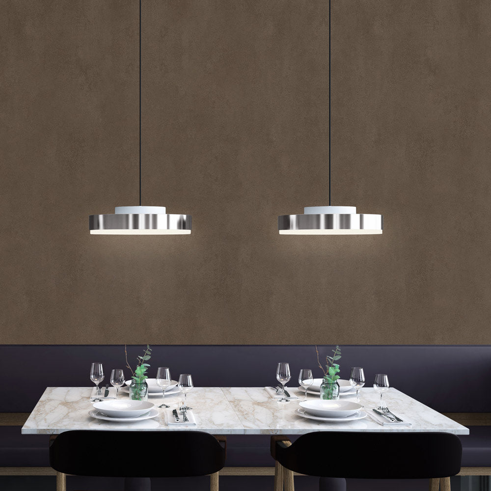 Discus LED Pendant Light in restaurant.