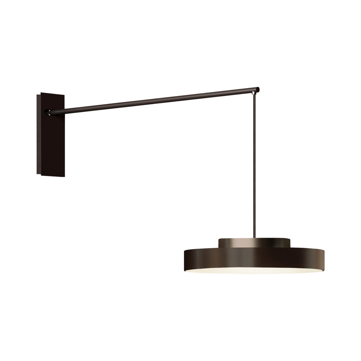 Discus LED Wall Light in Dark Brown/Brushed Bronze Nickel (Large).