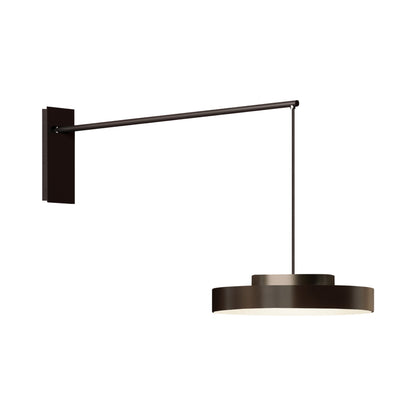 Discus LED Wall Light in Dark Brown/Brushed Bronze Nickel (Large).