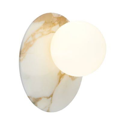 Emma Wall Light in White Calacatta.