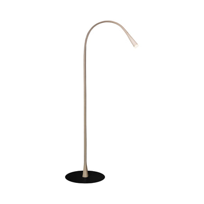 Flexiled LED Floor Lamp in Taupe Leather.