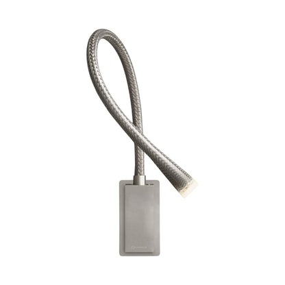 Flexiled LED Wall Light in Satin Nickel/Braided Steel Mesh (23.6-Inch/Without Switch).