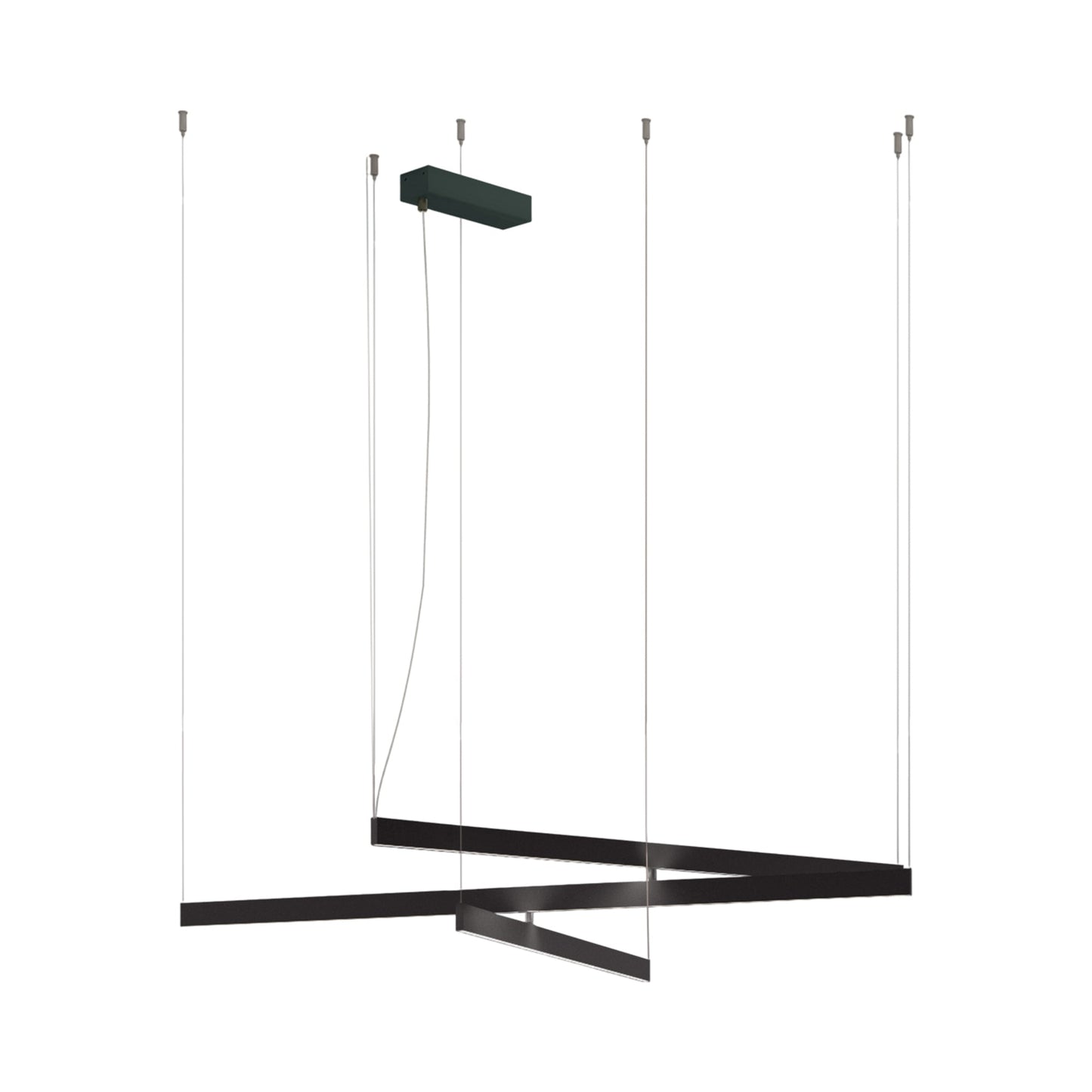 Fly LED Multi Pendant Light in Anthracite.