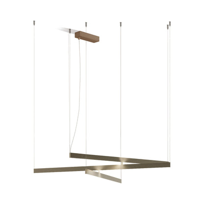 Fly LED Multi Pendant Light in Champagne.