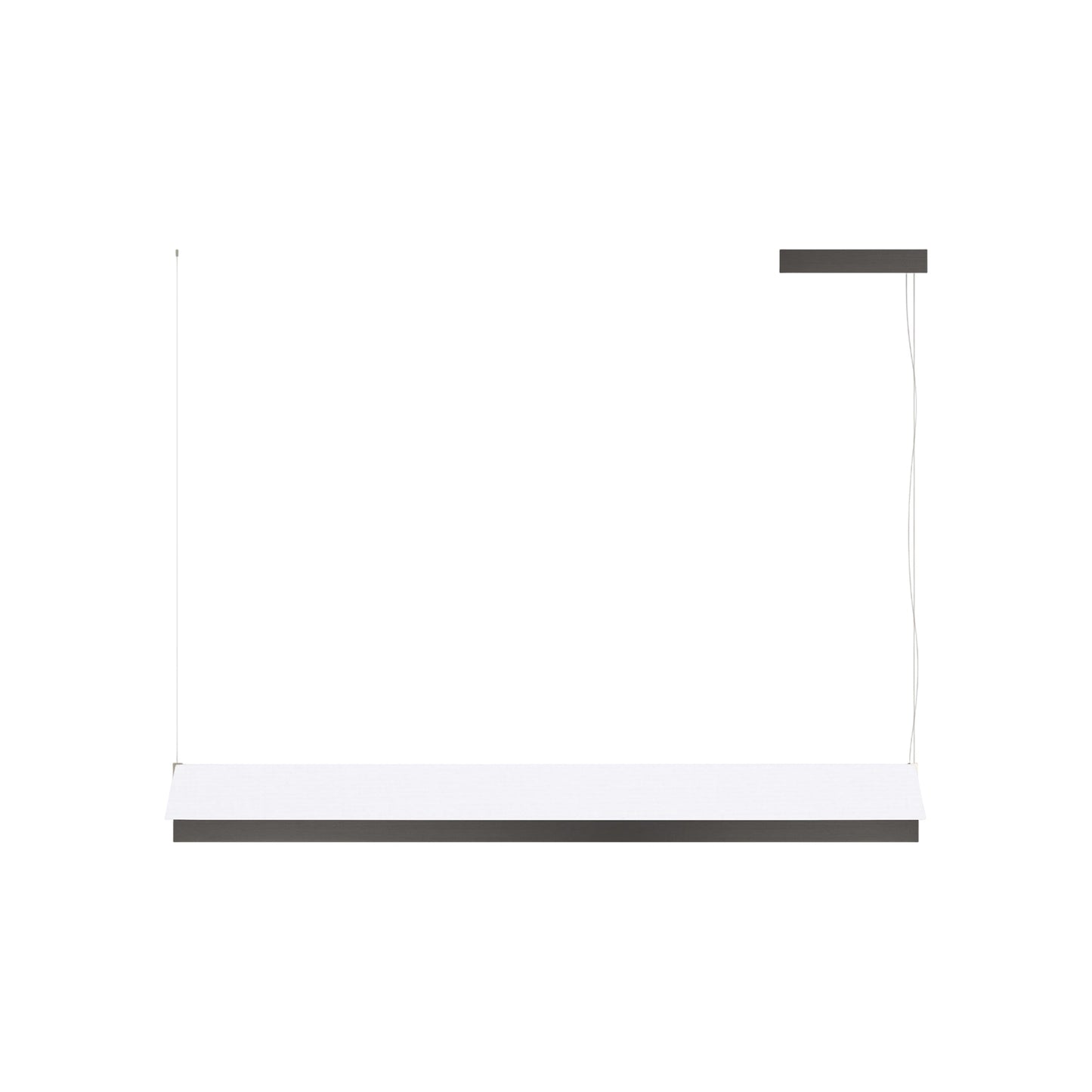 Fly LED Pendant Light in Anthracite/White Cotton (46.57-Inch).