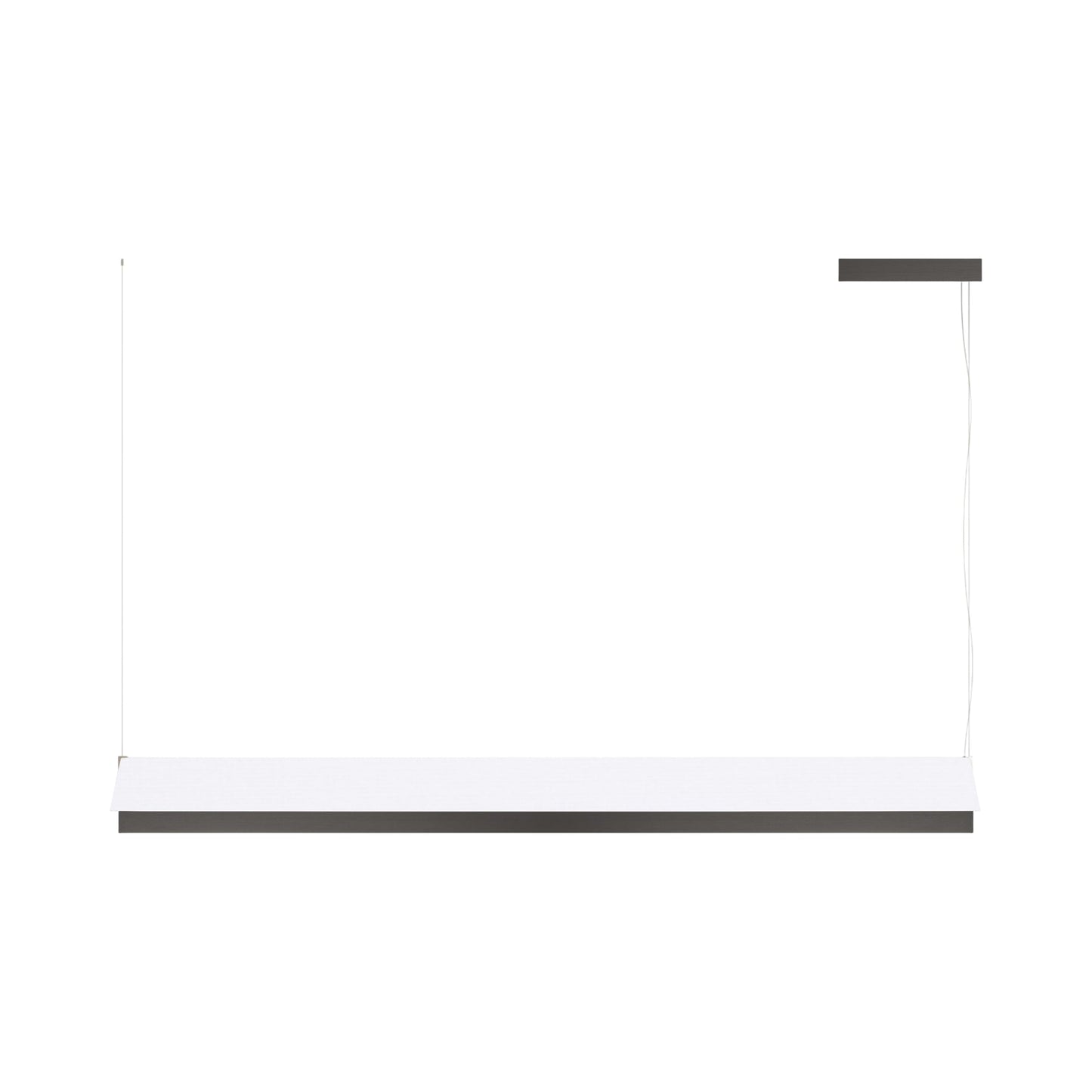 Fly LED Pendant Light in Anthracite/White Cotton (66.25-Inch).