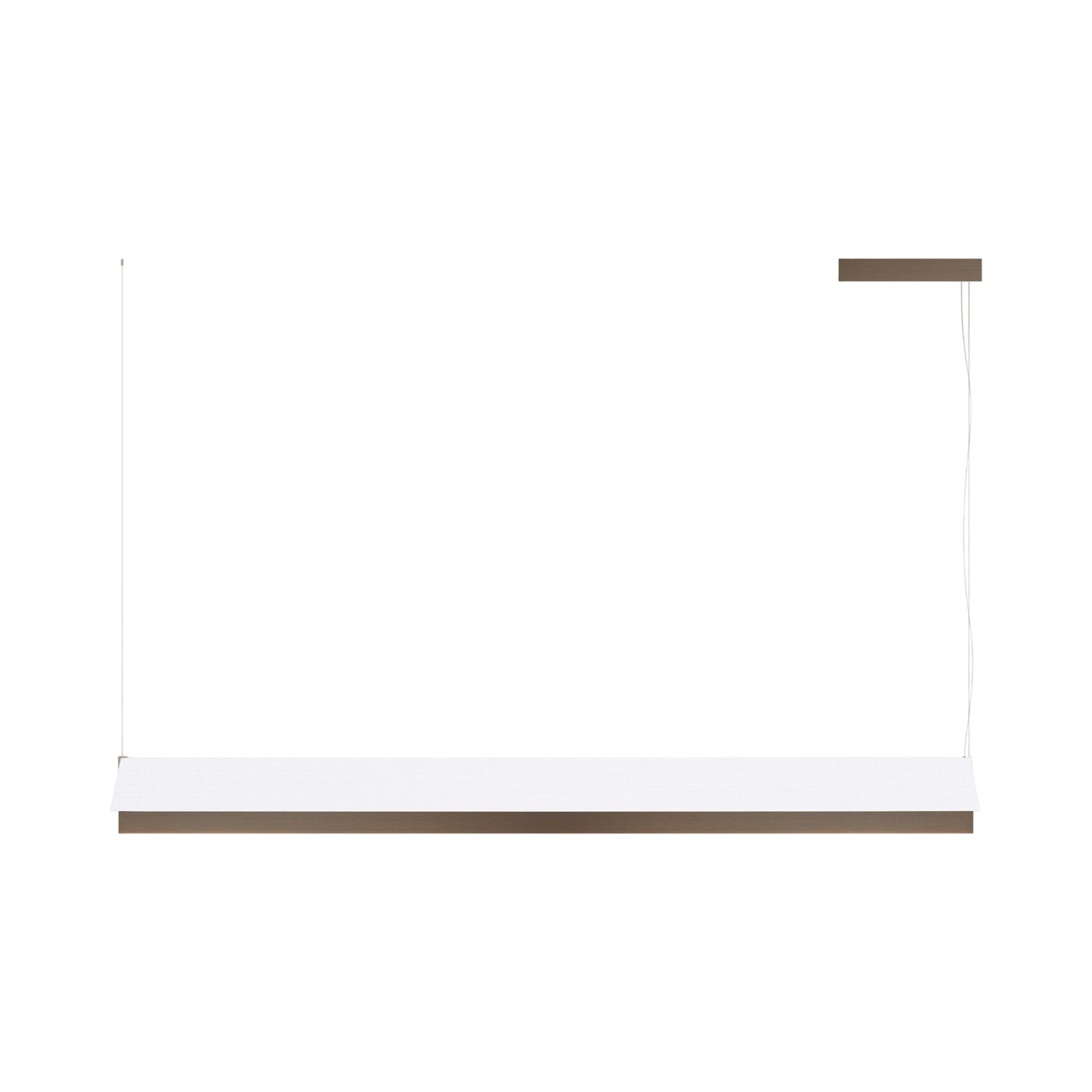 Fly LED Pendant Light in Brushed Bronze Nickel/White Cotton (66.25-Inch).