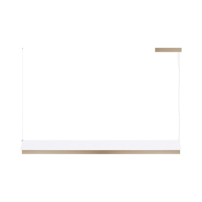 Fly LED Pendant Light in Champagne/White Cotton (66.25-Inch).