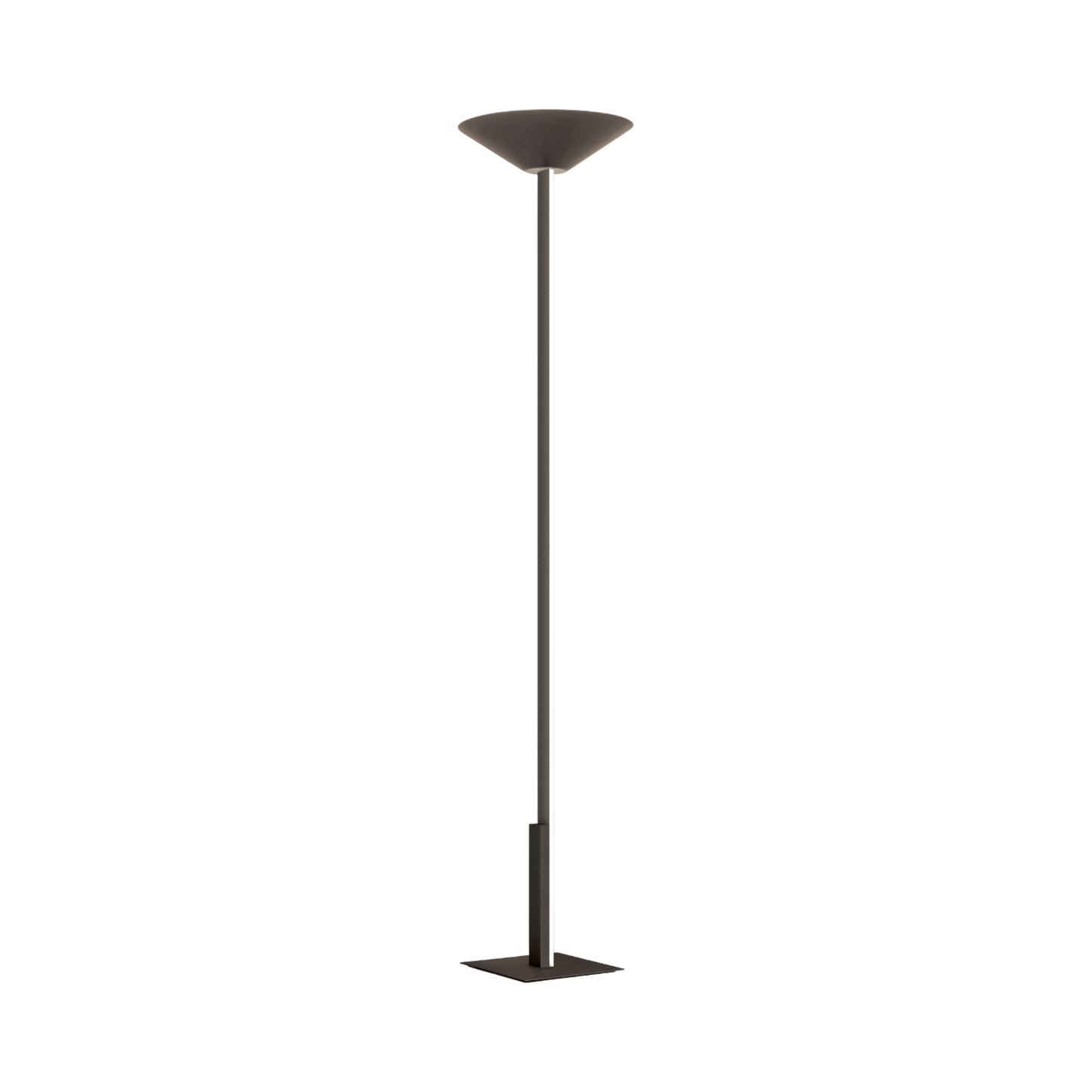 Fly LED Torch Floor Lamp in Brushed Bronze Nickel.