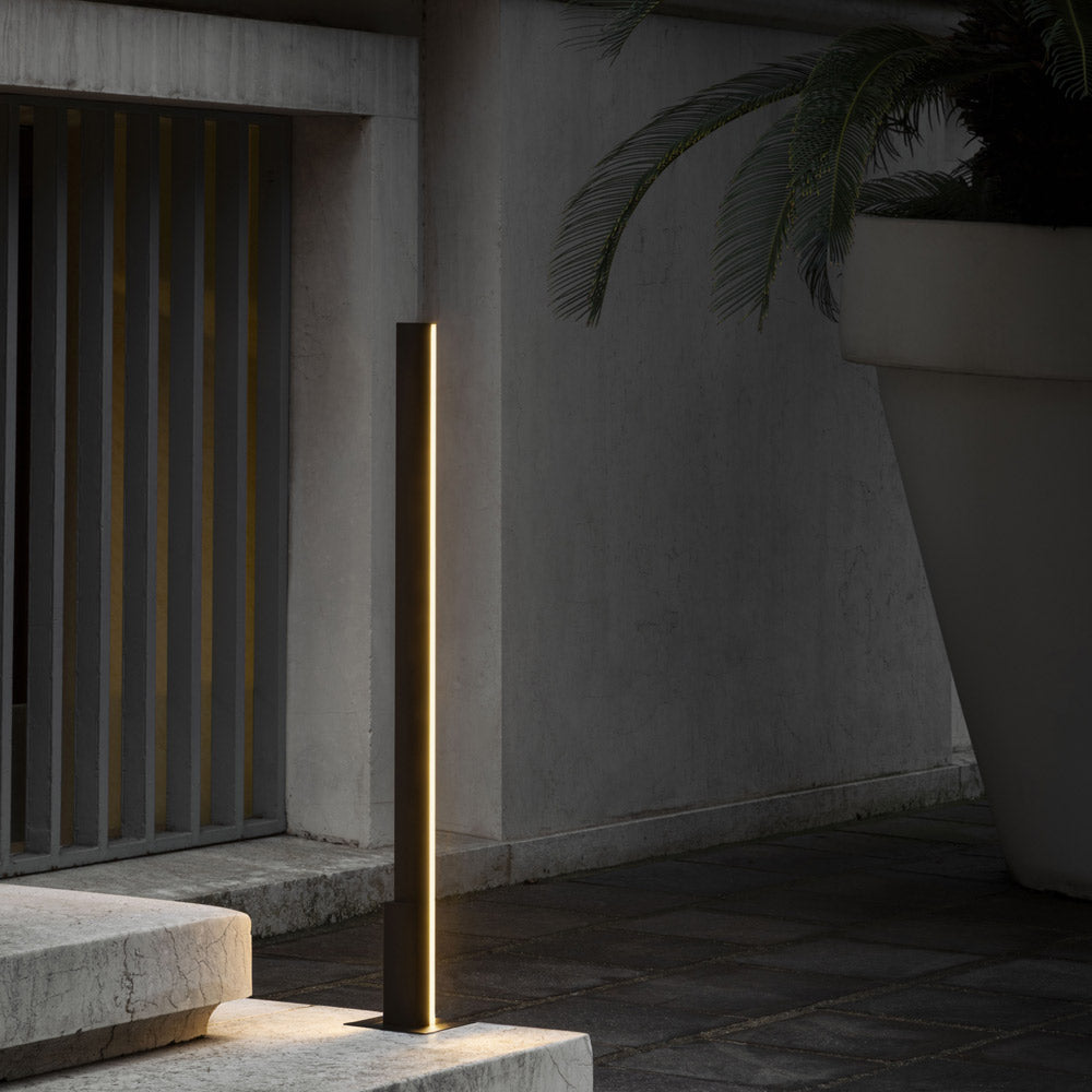 Fly Outdoor LED Floor Lamp in Outside Area.