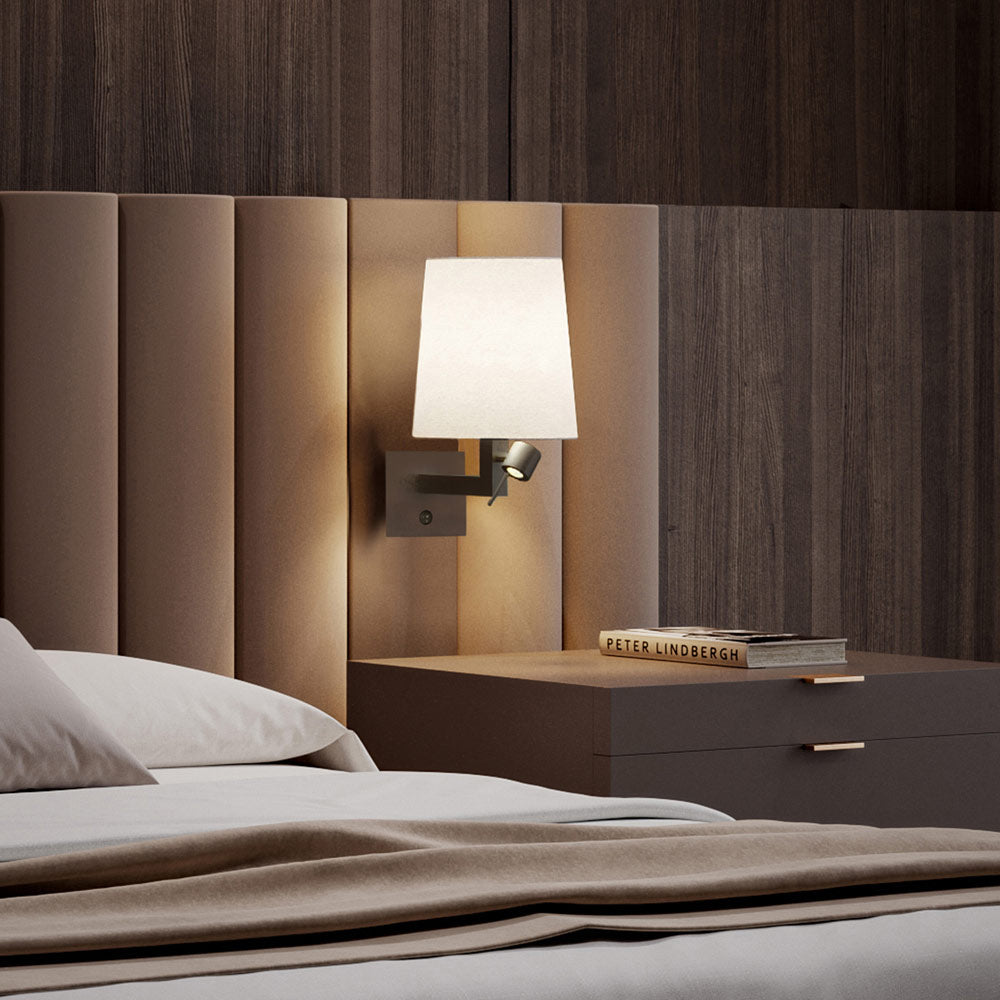 Heritage LED Wall Light in bedroom.