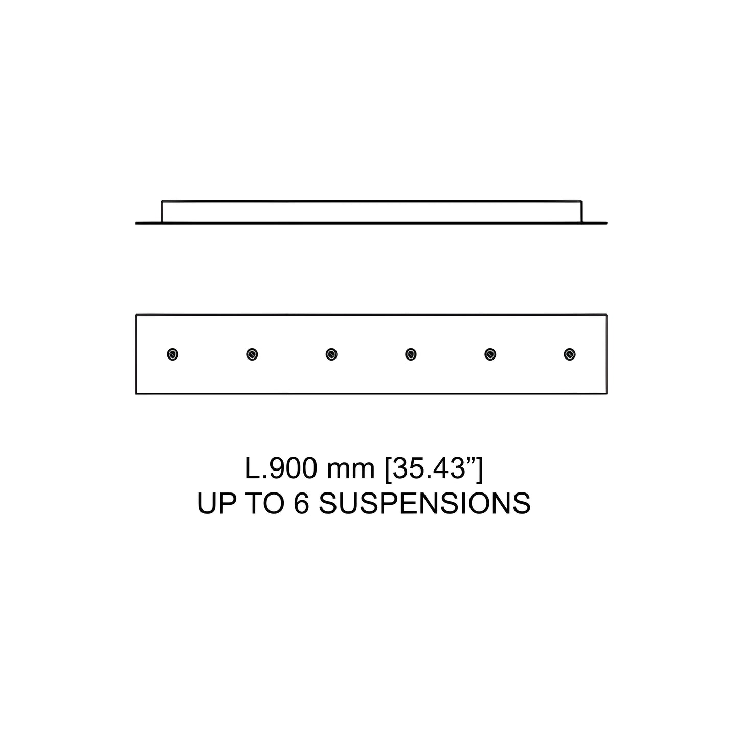 Kiki Linear Cluster Accessory - line drawing.