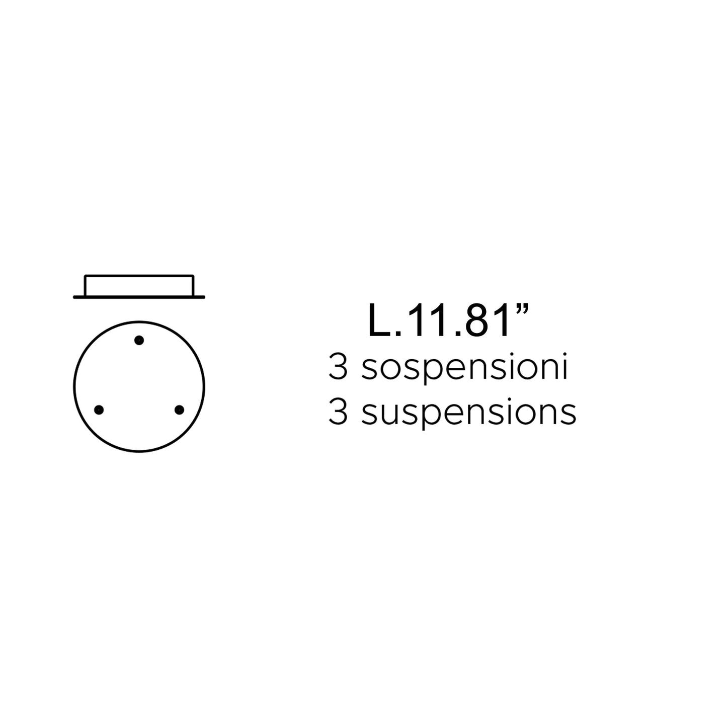 Kiki Round Cluster Accessory - line drawing.
