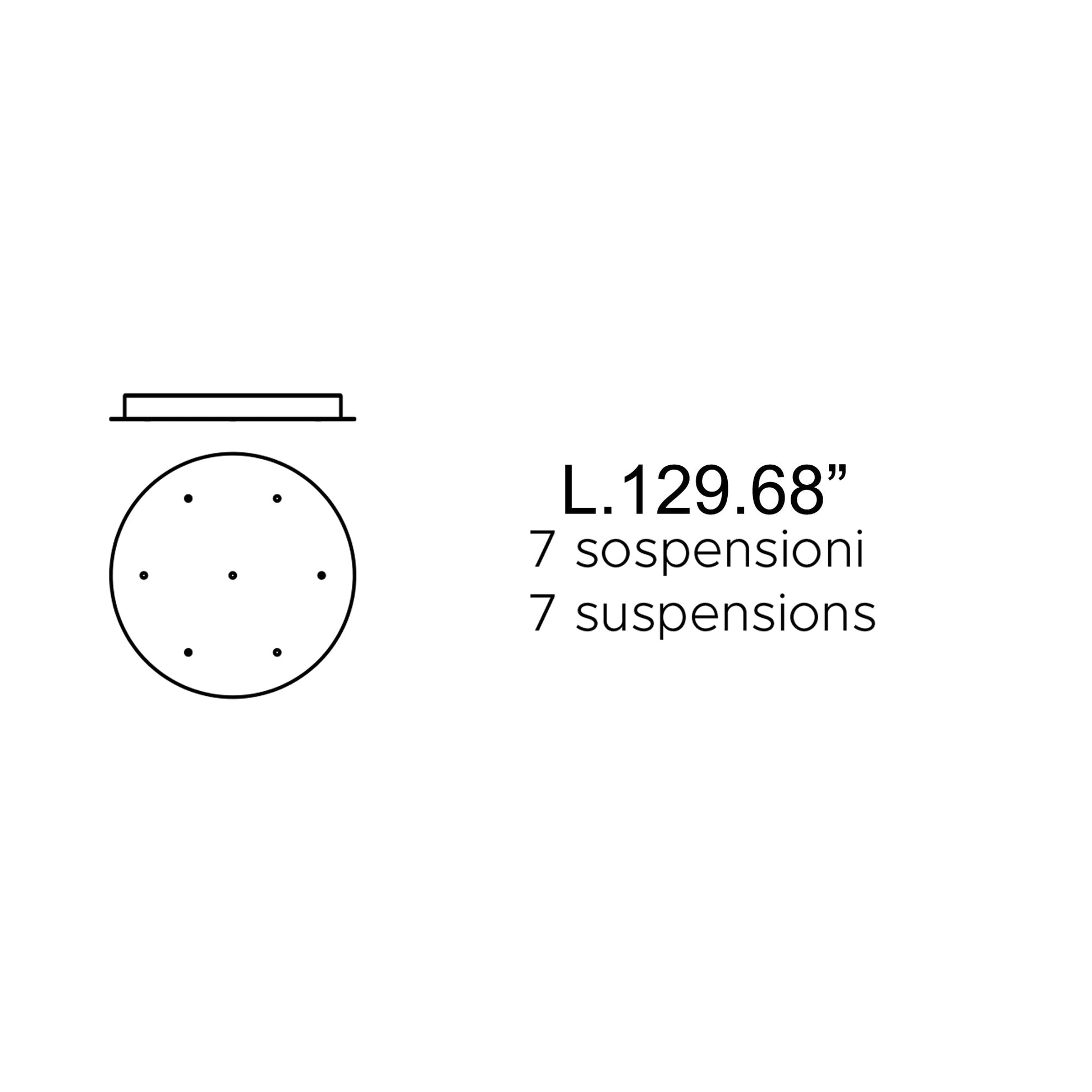 Kiki Round Cluster Accessory - line drawing.