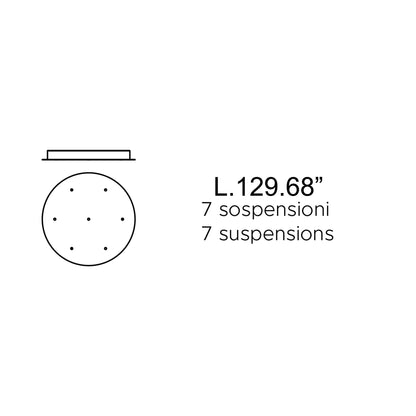 Kiki Round Cluster Accessory - line drawing.