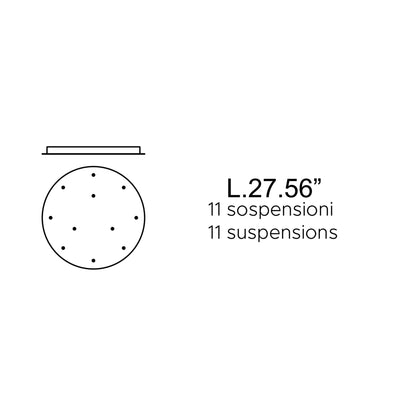 Kiki Round Cluster Accessory - line drawing.