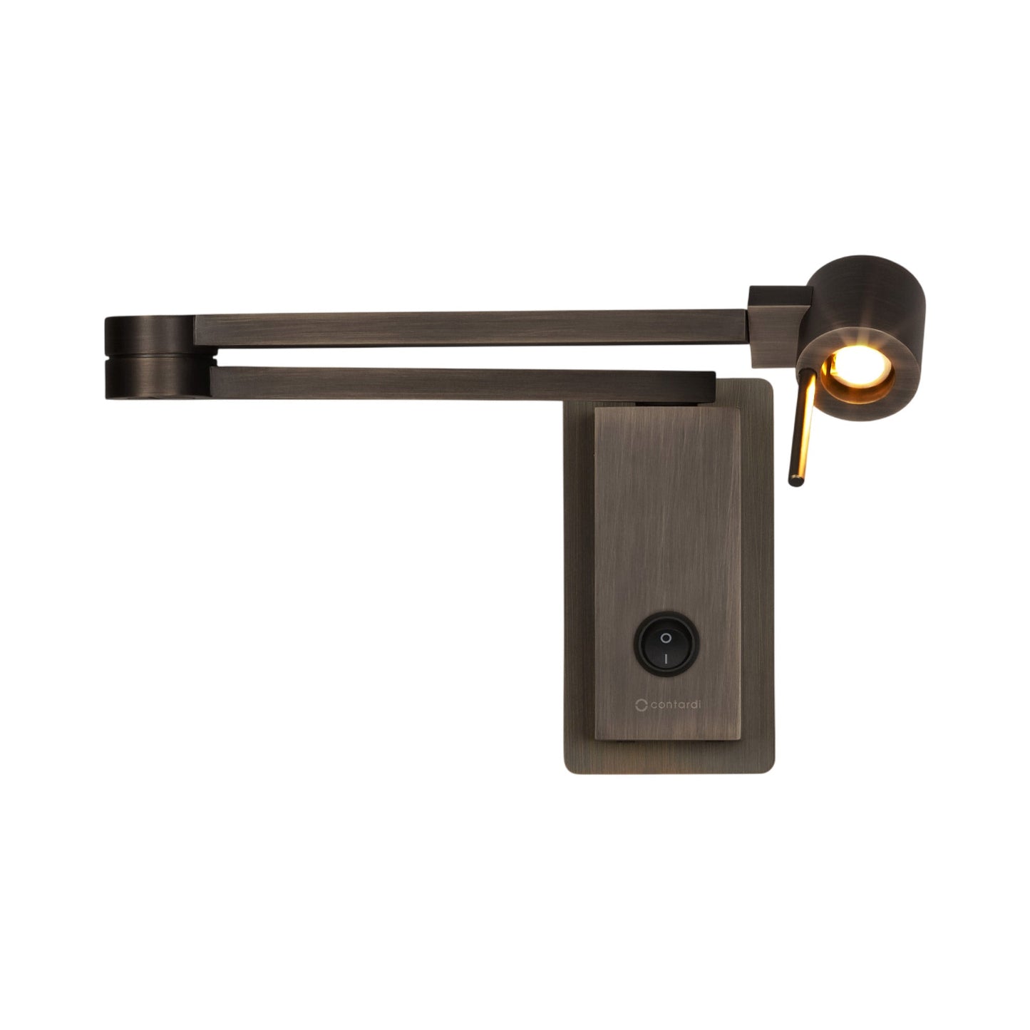 Manhattan LED Wall Light in Satin Bronze (With Switch).