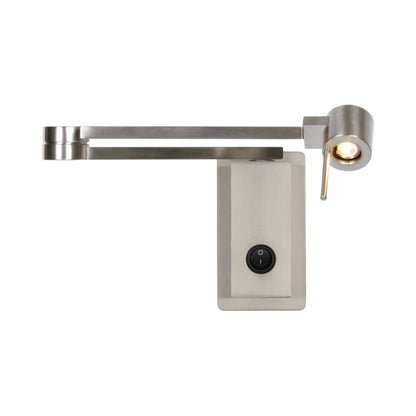 Manhattan LED Wall Light in Satin Nickel (With Switch).