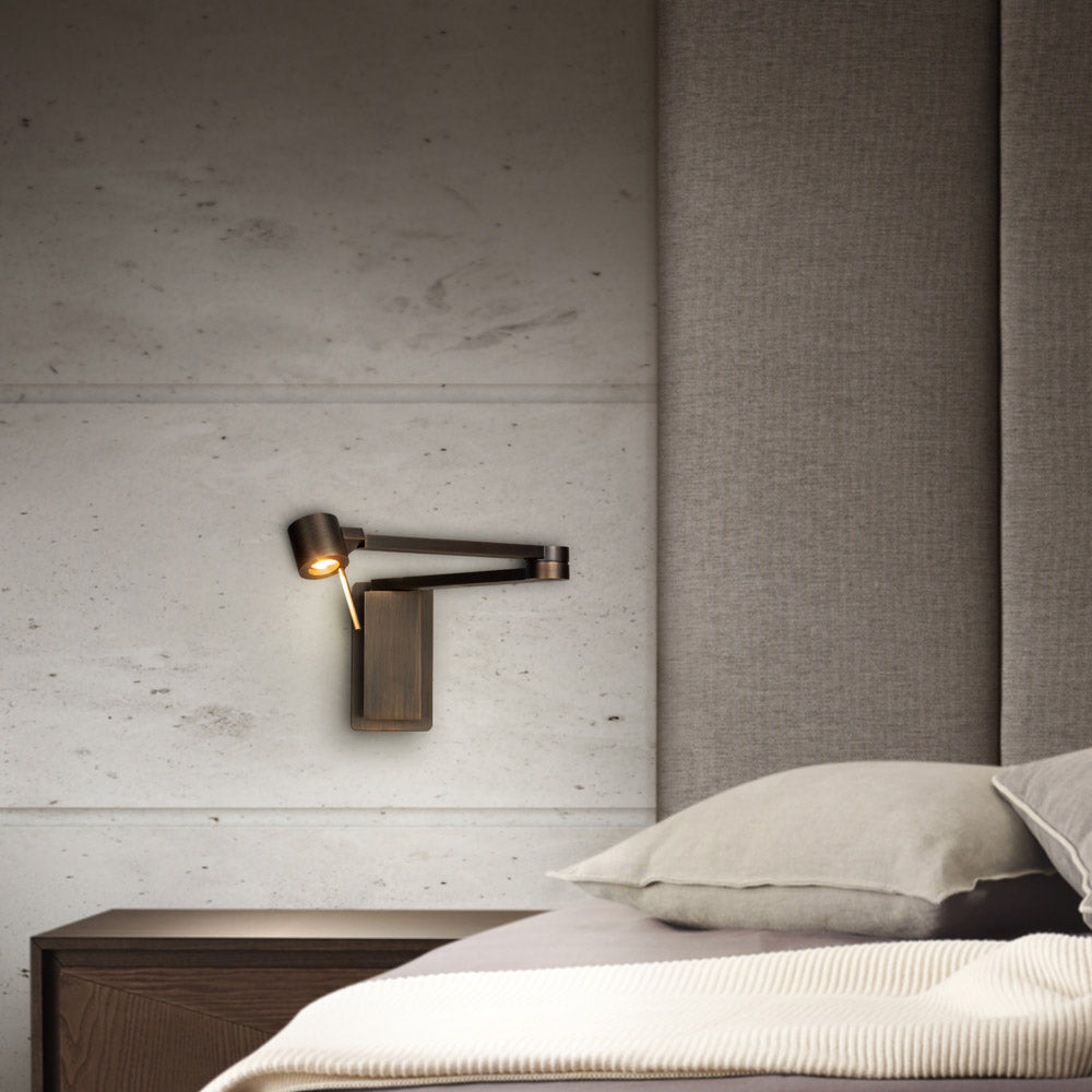 Manhattan LED Wall Light in bedroom.