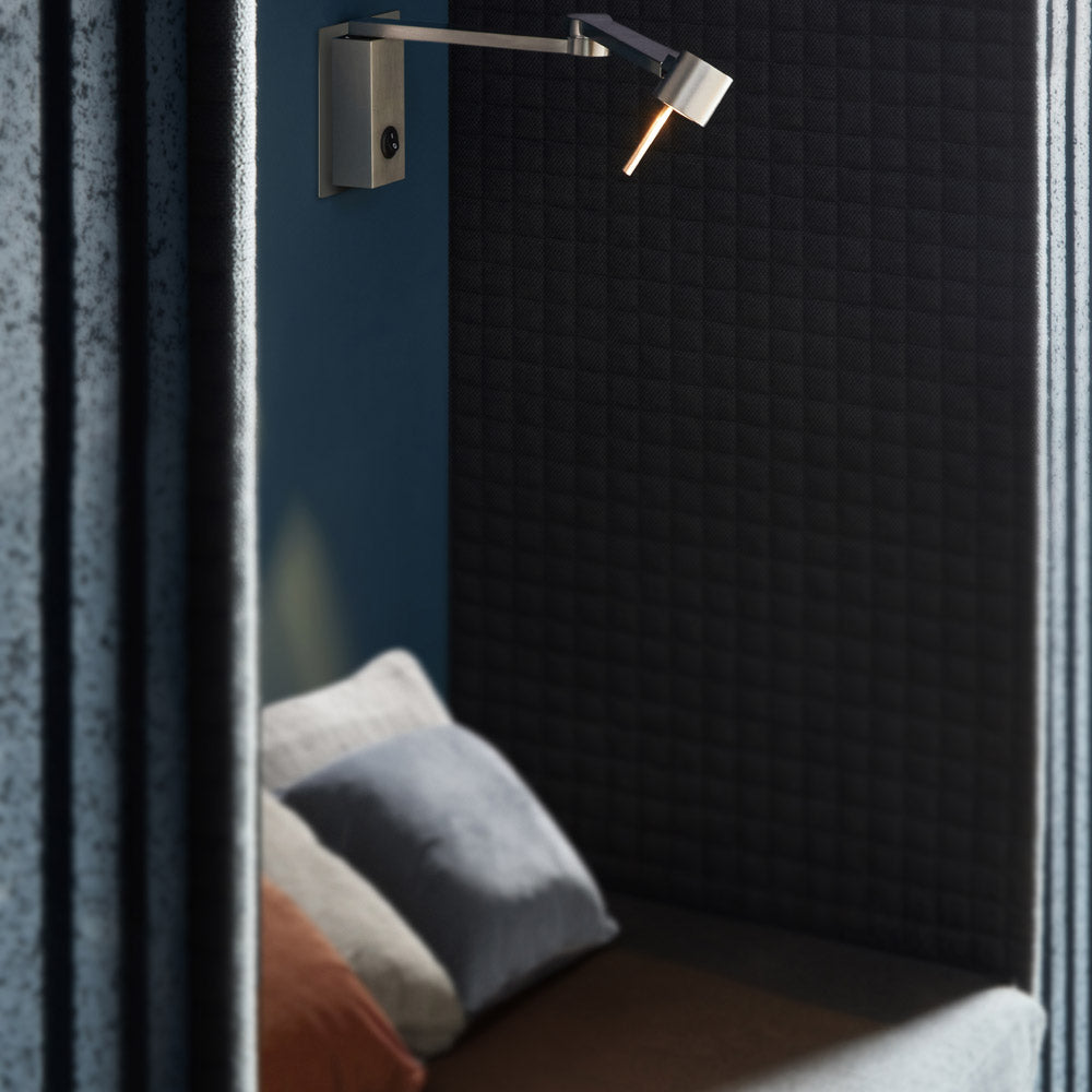 Manhattan LED Wall Light in bedroom.