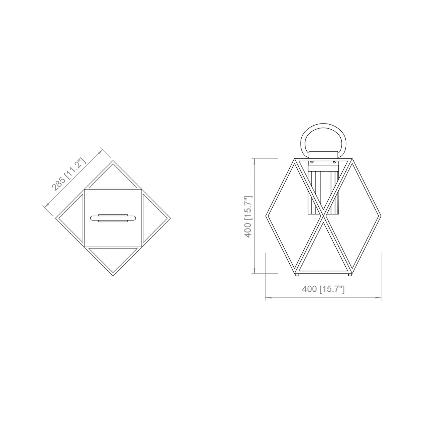 Muse Outdoor LED Rechargeable Floor Lamp - line drawing.